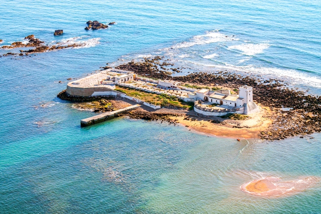 海上城堡建筑鸟瞰图