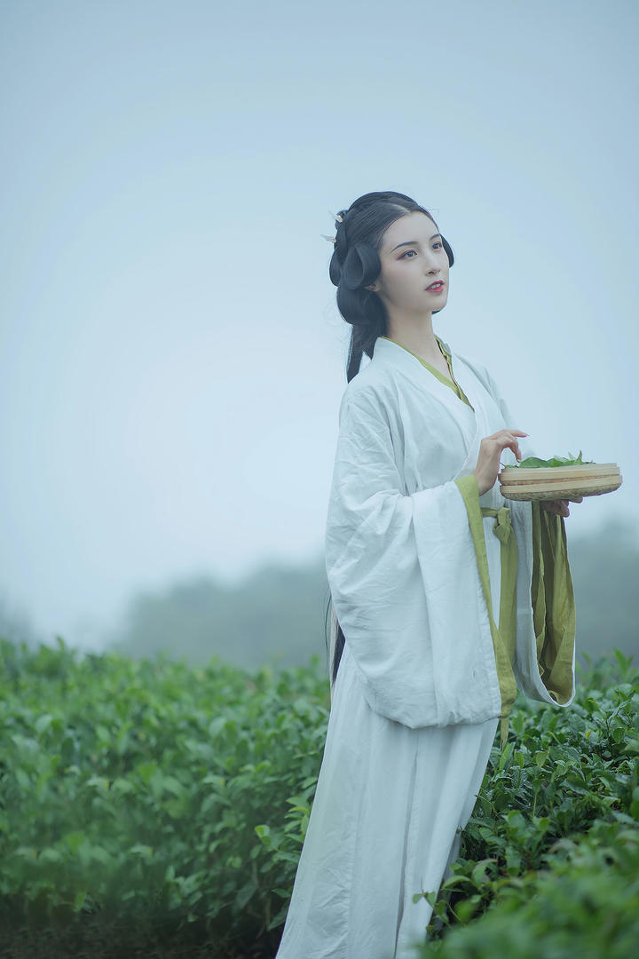 茶园里的中国古风美女唯美意境美女壁纸图片
