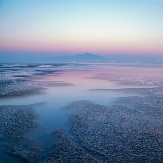 黄昏沼泽湿地唯美风景图片