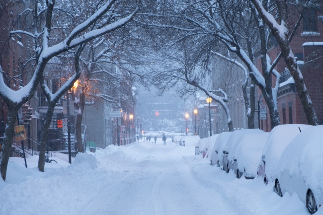 冬季漫天大雪图片