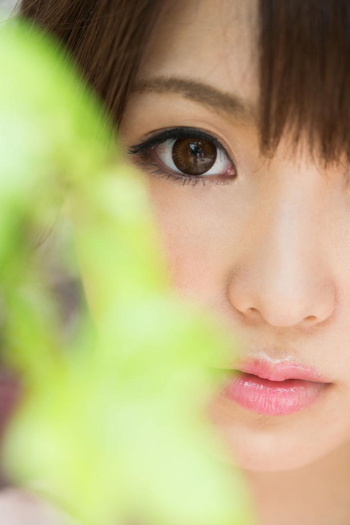 高清大眼睛日本女生脸部特写图片