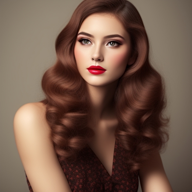 欧美时尚御姐风卷发发型图片