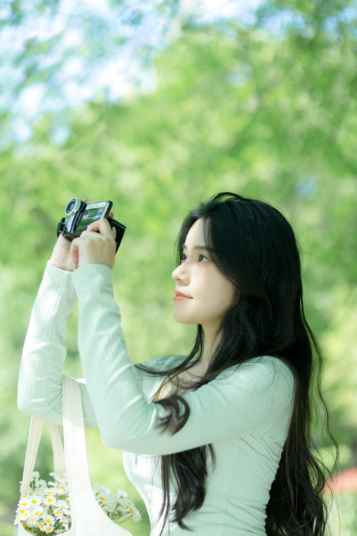 摄影的素颜美女图片