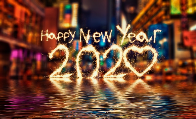 2020新年快乐背景图片