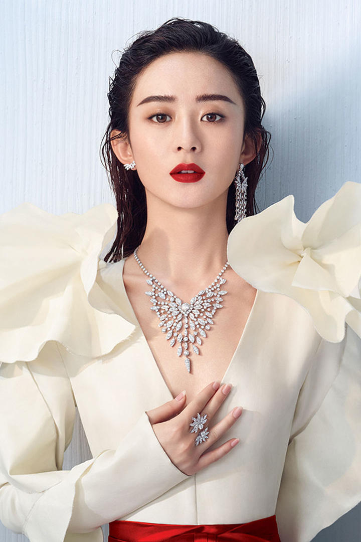 高清赵丽颖半身艺术照图片