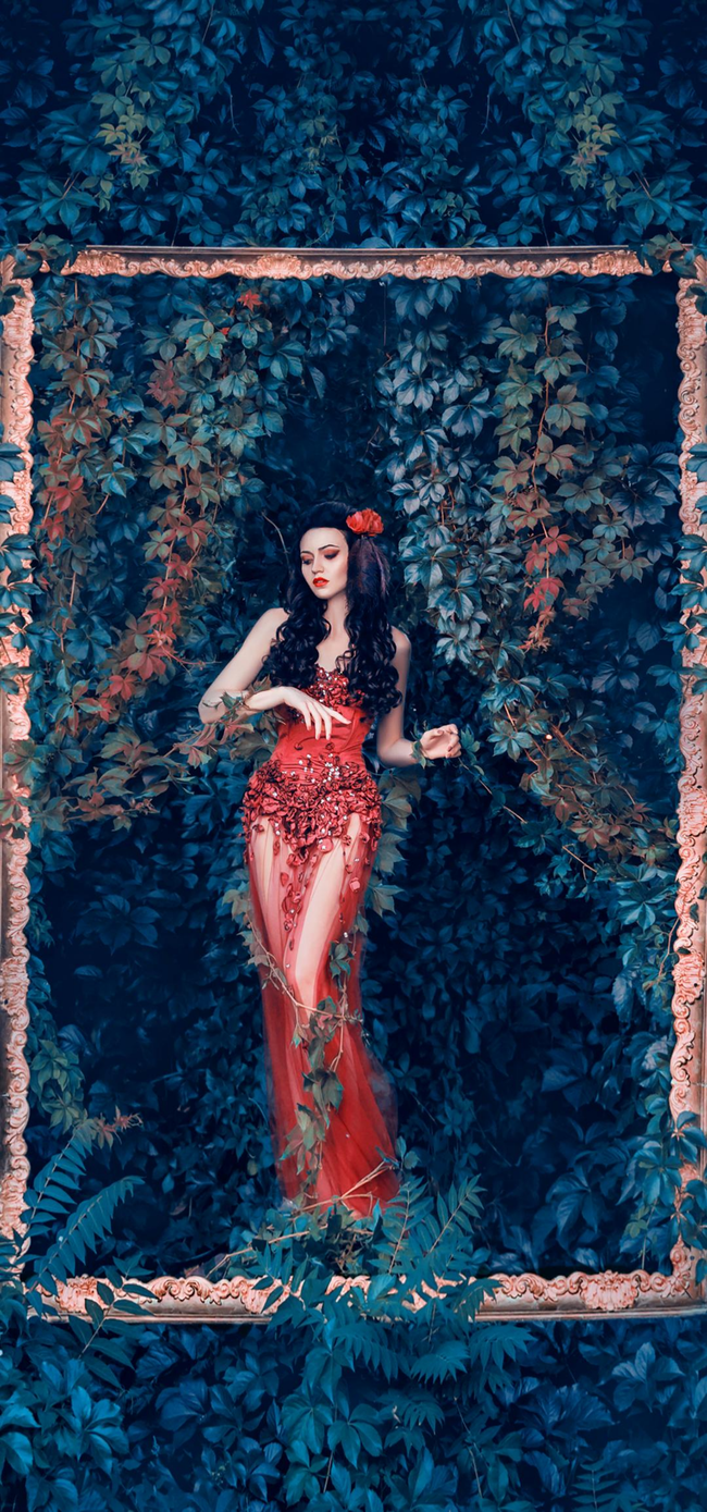 性感魅惑大胆红色诱惑人体艺术图片