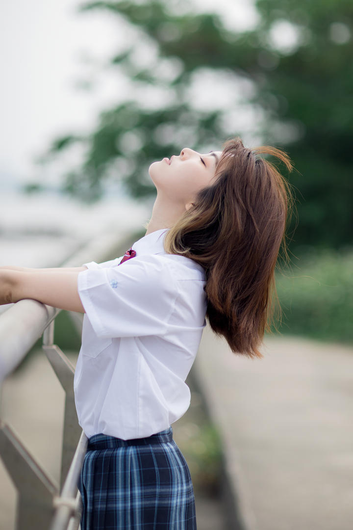 清纯唯美女学生珺珺写真摄影图片