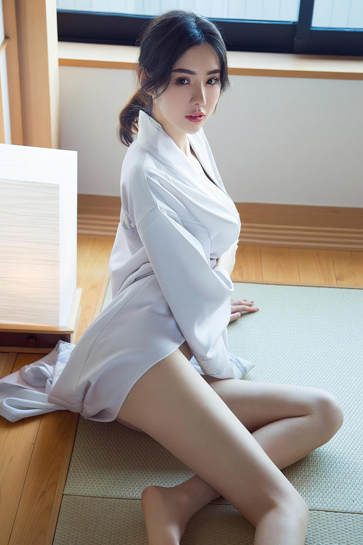 穿着性感睡衣的纯欲女友萌琪琪性感写真套图