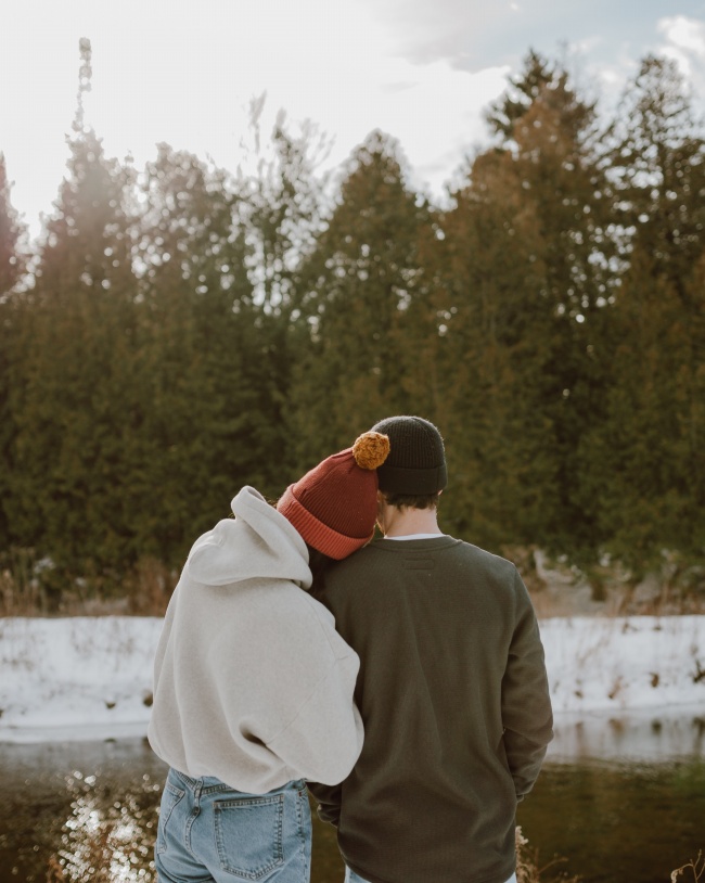 唯美温馨情侣背影图片