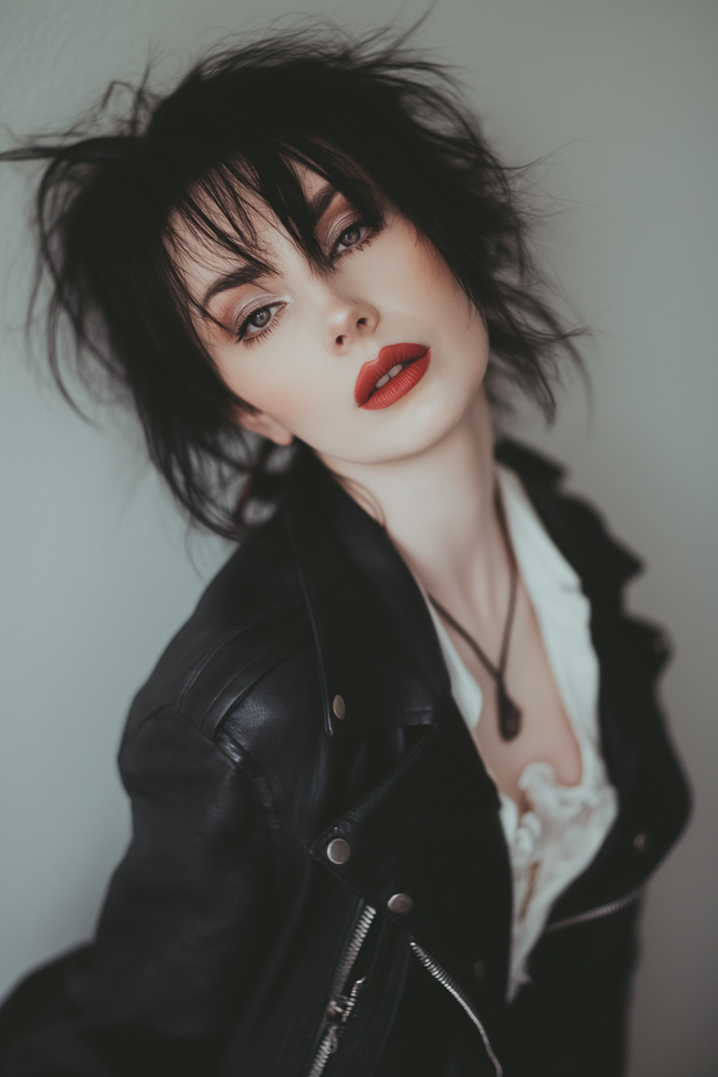 性感红唇诱惑白人美女西西人体艺术图片