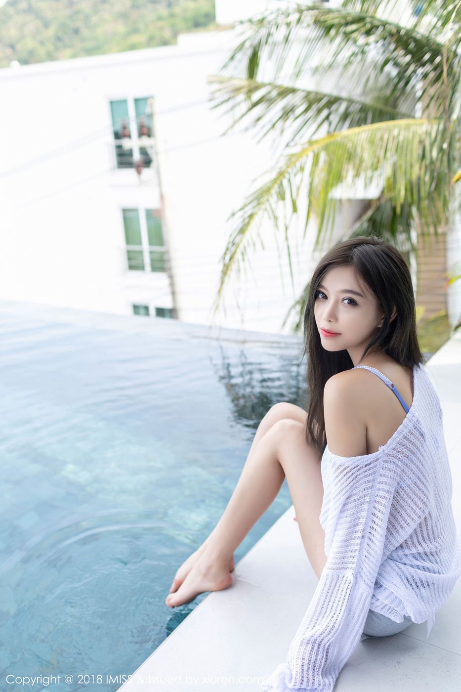 秀人网甜美女神杨晨晨sugar傲人美胸性感薄纱比基尼私房美图