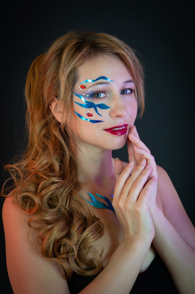 美丽时尚性感美女人体彩绘艺术摄影图片