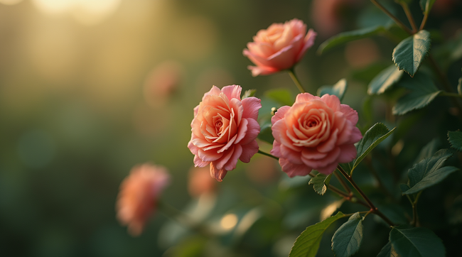 粉色蔷薇玫瑰盛开摄影图片