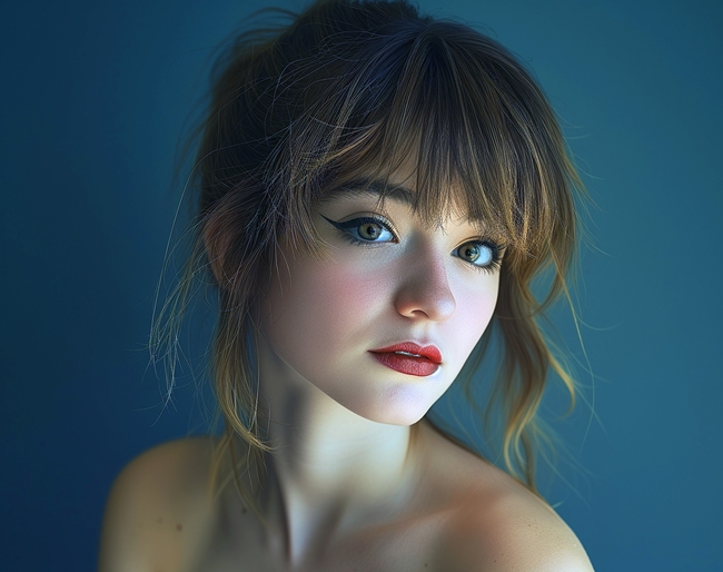 性感香肩美女模特人像摄影艺术图片