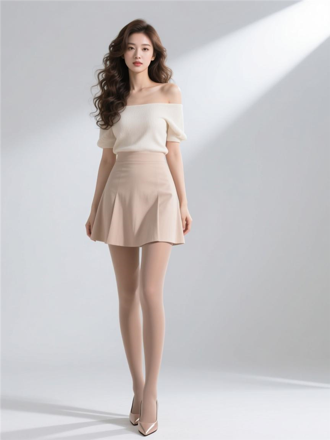 棚拍大长腿美女摄影图片