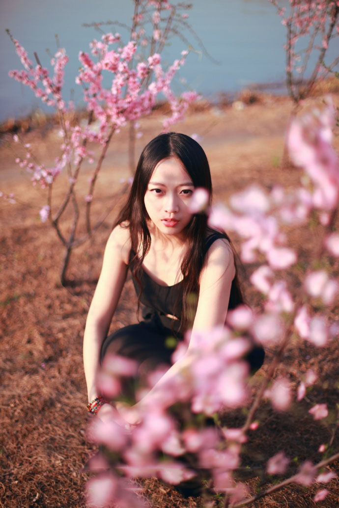 桃花掩盖不了你的美