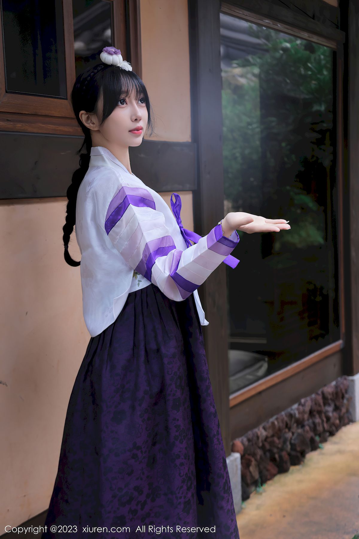 秀人网模特玥儿玥er大长今服饰曼妙娇躯济州岛旅拍