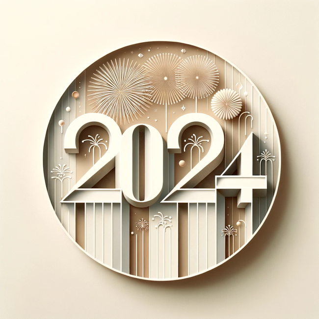 创意2024年新年插画设计图片