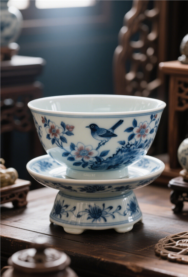 青花瓷碗碟瓷器图片
