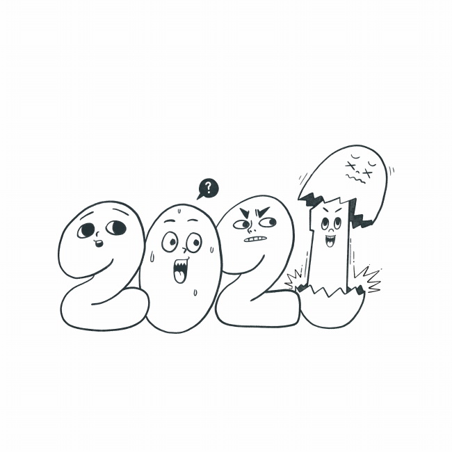 2021数字简笔画图片