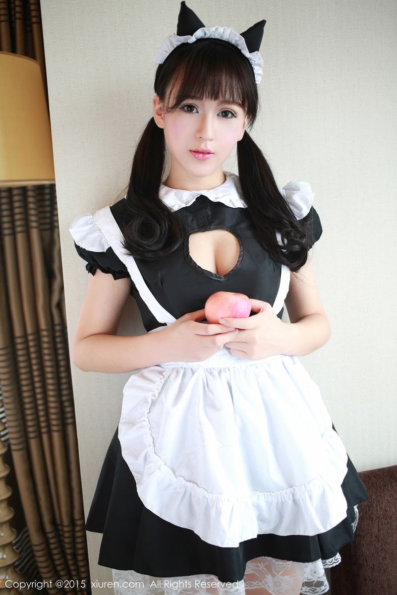 秀人网极品美女模特唐雨辰TYC女仆装制服内衣诱惑写真