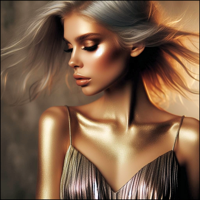 欧美性感金发吊带美女写真艺术摄影图片