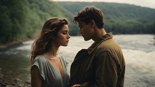 欧美户外情侣写真风景摄影图片