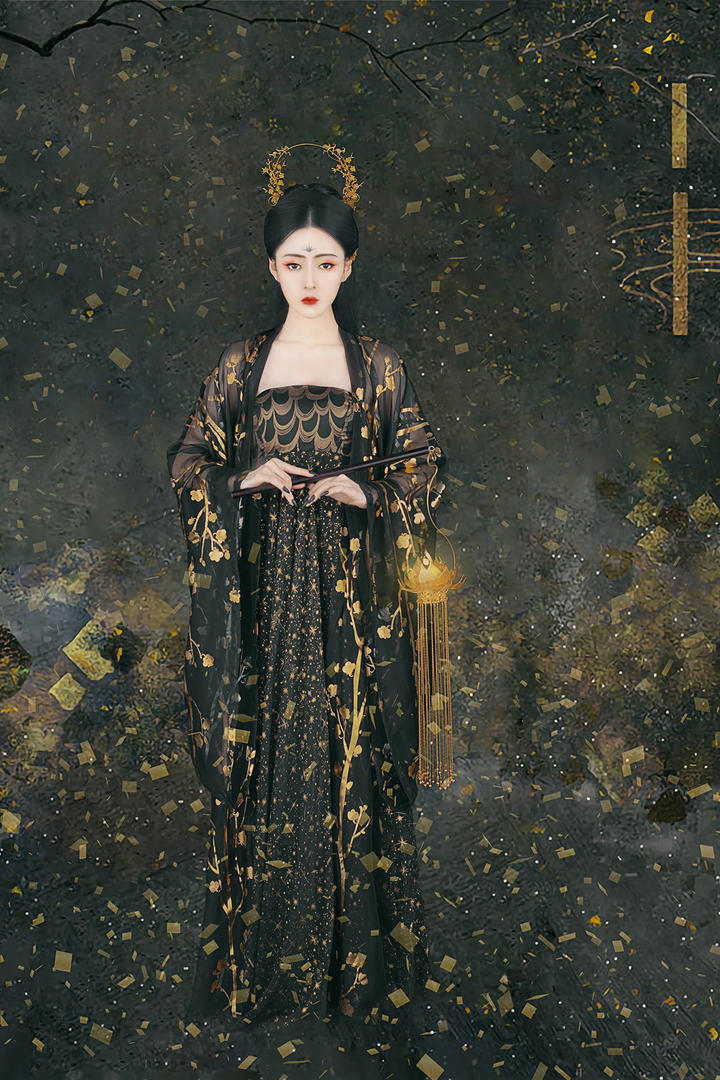 提着灯笼的古代贵妃古装美女图片