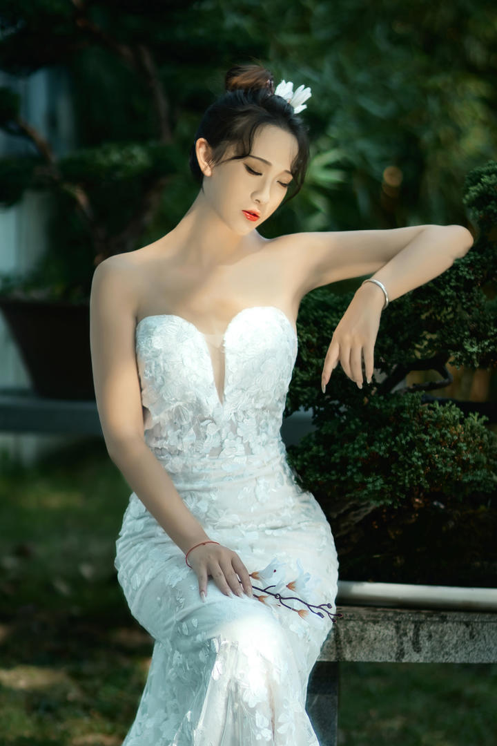 美丽优雅的新娘国模吧美女高清写真图片