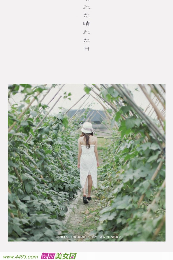 清纯可爱美眉走在乡间小路