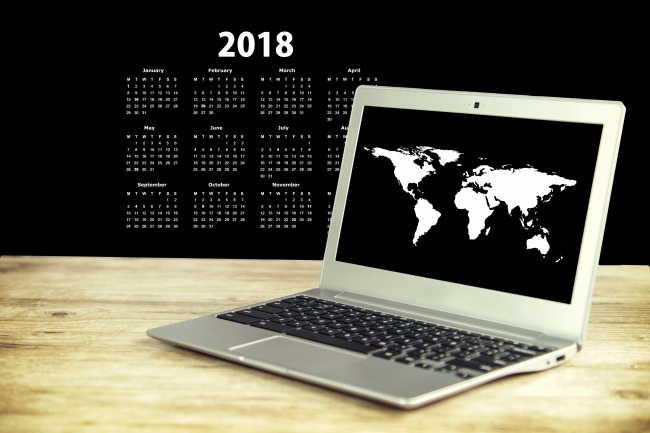 2018年全年办公日历图片