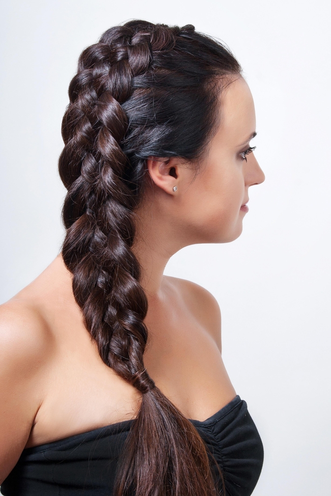 欧美美女编辫子发型图片