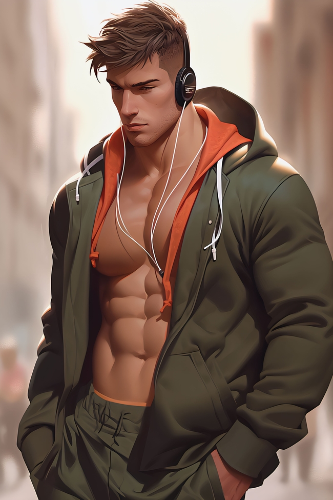 性感动漫肌肉男帅哥图片
