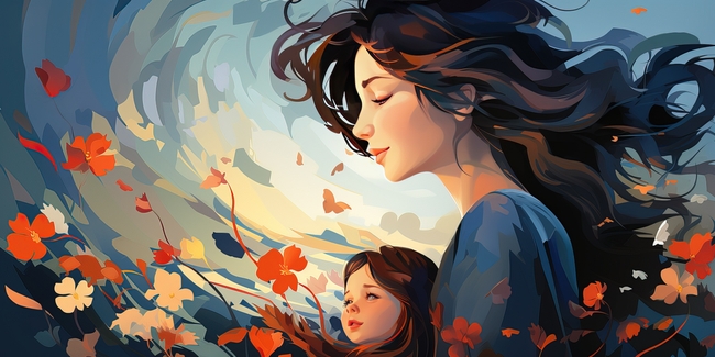 母亲节绘画作品设计图片