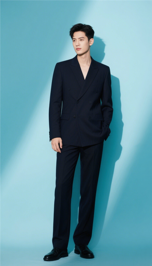 霸总风格帅哥写真摄影图片