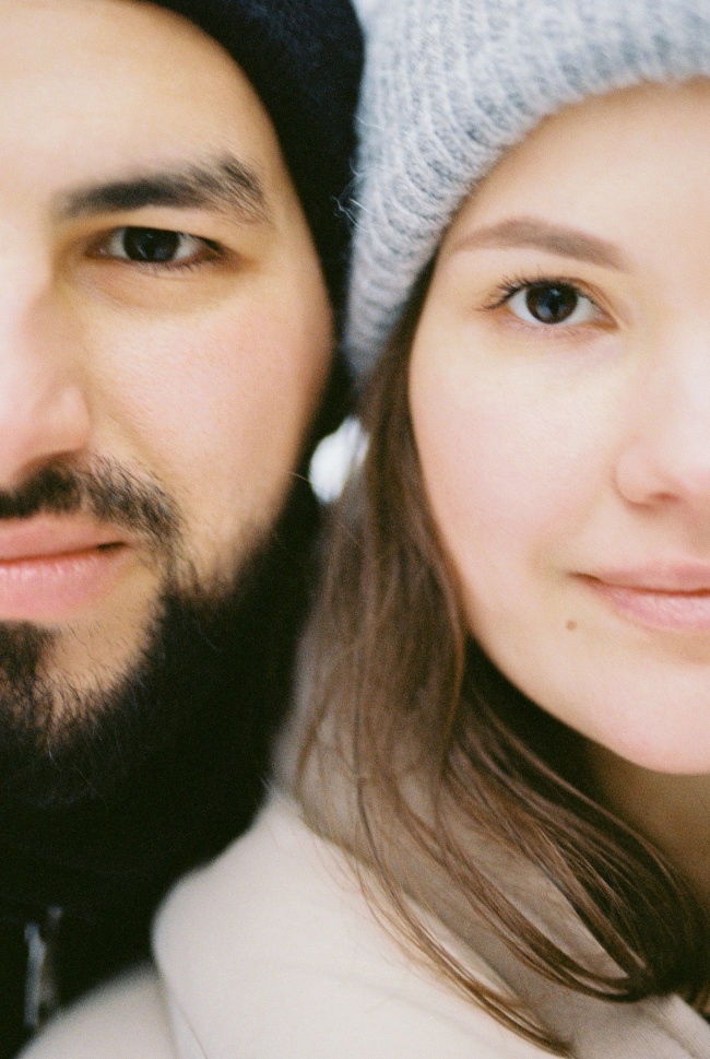 半边脸欧美情侣头像图片