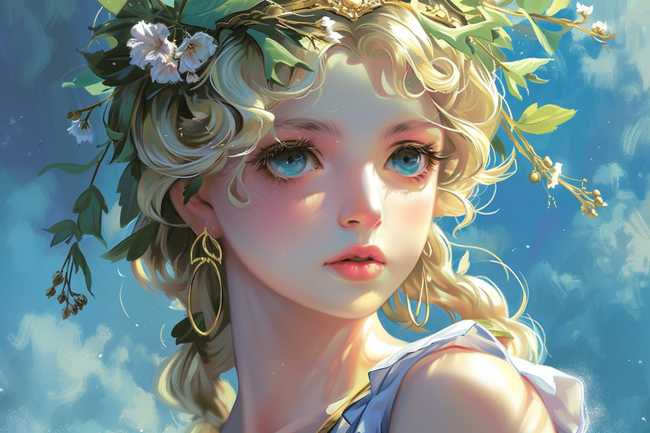 欧美金发少女卡通动漫人物设计图片