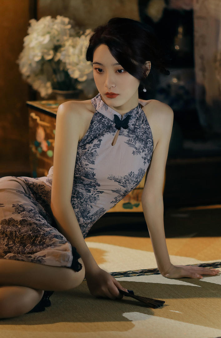 优雅旗袍美女唯美人体艺术写真图片