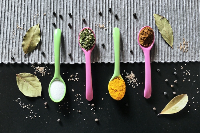 各种香料调味料摄影图片