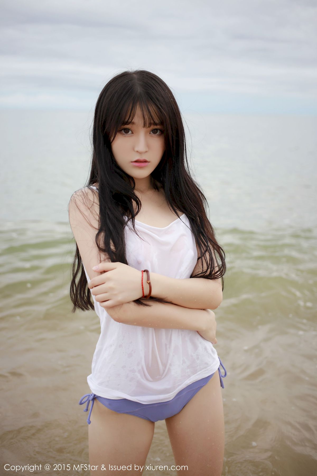 模范学院MFStar嫩模伊小七MoMo多套服饰海边湿身旅拍