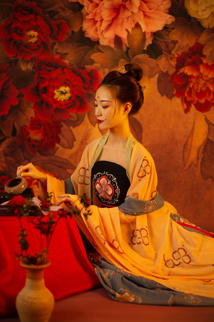 雍容华贵的唐代古装贵妇美女艺术写真图片