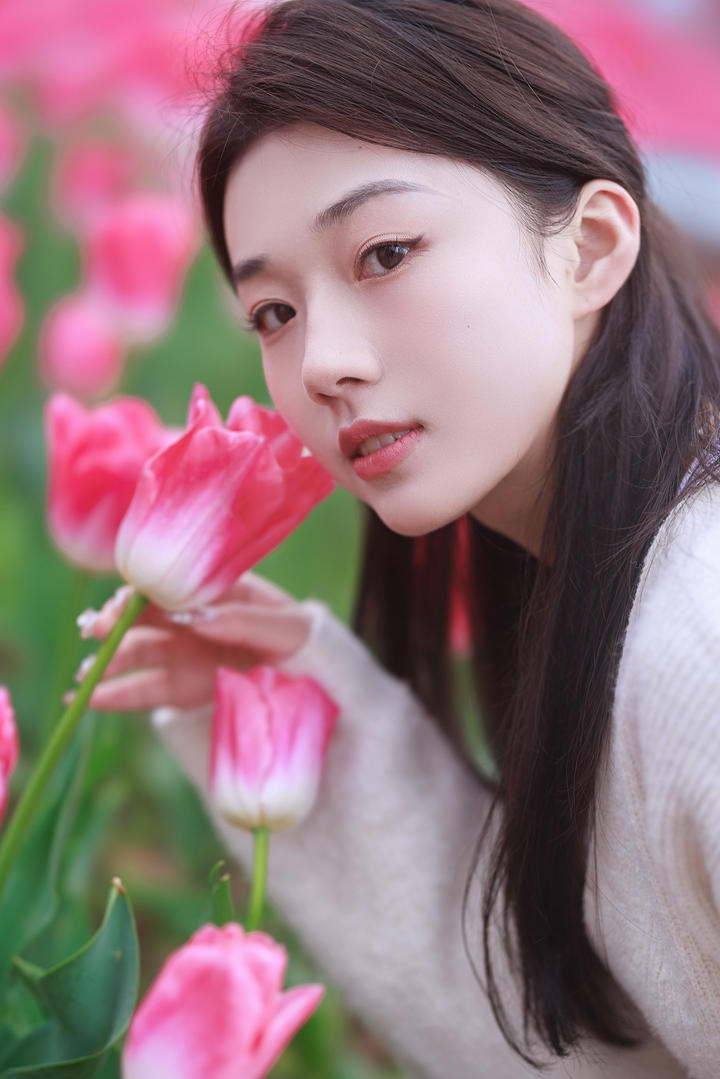 花园里的清纯漂亮女生头像图片大全