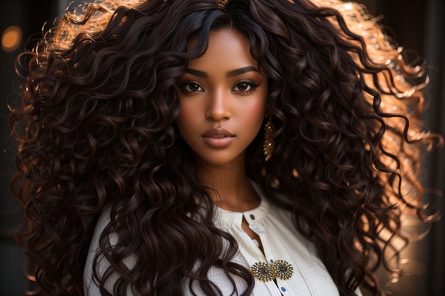 欧美黑人美女爆炸头发型图片