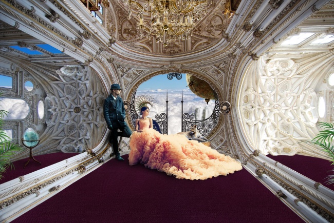 室内风格婚纱照图片