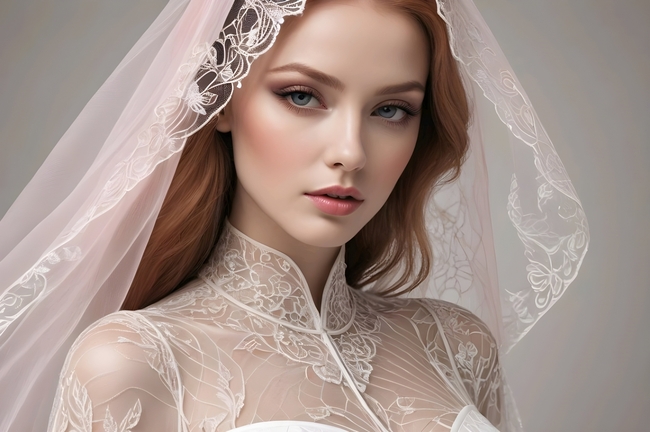 欧美新娘美女唯美婚纱照片