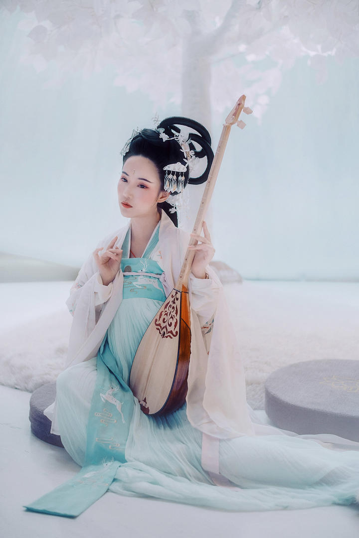 抱着琵琶的古典古装美女图片