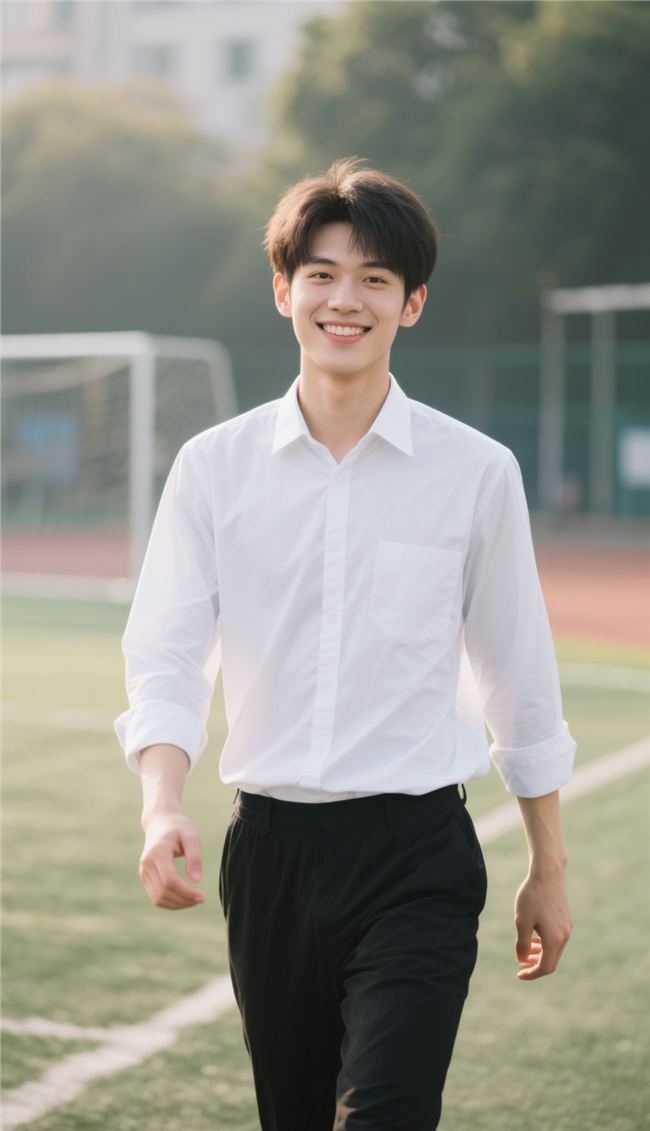 年轻帅气校草帅哥写真摄影图片