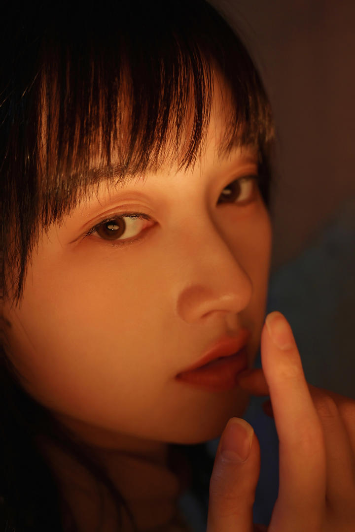 高清唯美大眼睛美女壁纸京京脸部特写图片