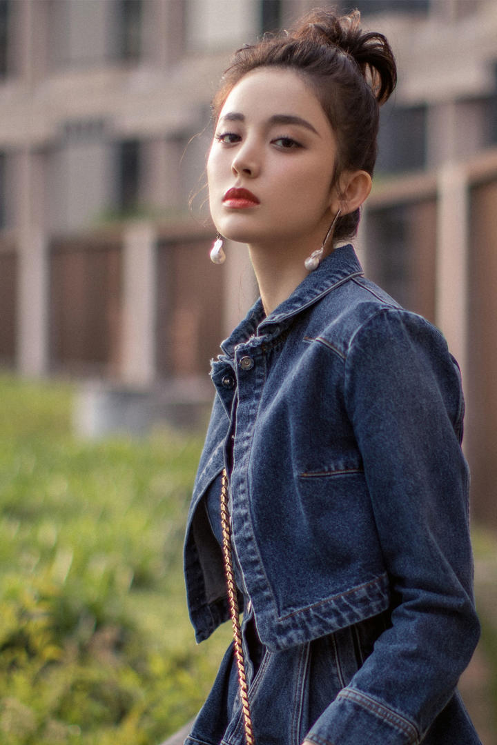 古力娜扎牛仔装写真