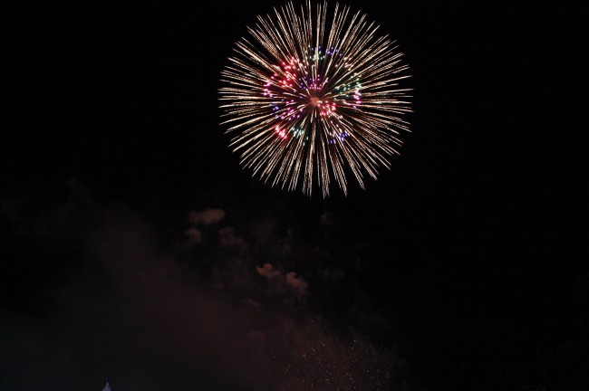 夜空中烟花图片